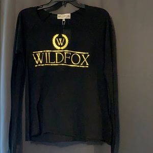 Wildfox logo long sleeved top